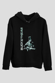 Buckethead Baskılı Unisex Siyah Kapüşonlu Sweatshirt