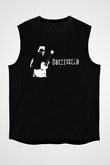 Buckethead Baskılı Unisex Siyah Kolsuz Tişört - Tshirt
