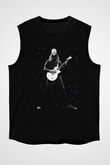 Buckethead Baskılı Unisex Siyah Kolsuz Tişört - Tshirt