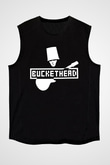 Buckethead Baskılı Unisex Siyah Kolsuz Tişört - Tshirt