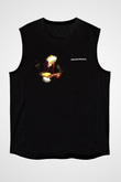 Buckethead Baskılı Unisex Siyah Kolsuz Tişört - Tshirt
