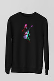 Buckethead Baskılı Unisex Siyah Sweatshirt