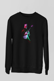 Buckethead Baskılı Unisex Siyah Sweatshirt