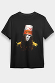 Buckethead Baskılı Unisex Siyah Tişört - Tshirt
