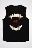 Buffy the Vampire Slayer Siyah Unisex Kolsuz Tişört