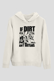 Buldozer operatörü Beyaz Unisex Kapüşonlu Sweatshirt
