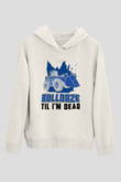 Buldozer operatörü Beyaz Unisex Kapüşonlu Sweatshirt