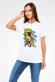 Bumble Bee Holiday Baskılı Unisex Beyaz Tişört
