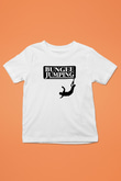 Bungee Jumping Baskılı Unisex Beyaz Çocuk Tişört - Tshirt