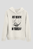 Bungee Jumping Baskılı Unisex Ekru Hoodie