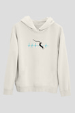 Bungee Jumping Baskılı Unisex Ekru Hoodie