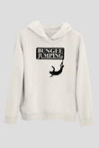 Bungee Jumping Baskılı Unisex Ekru Hoodie