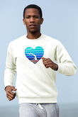 Bungee Jumping Baskılı Unisex Ekru Sweatshirt