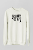 Bungee Jumping Baskılı Unisex Ekru Sweatshirt