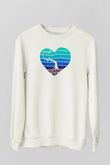 Bungee Jumping Baskılı Unisex Ekru Sweatshirt