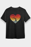 Bungee Jumping Baskılı Unisex Siyah Tişört - Tshirt