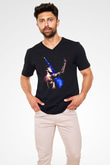Bury Tomorrow Baskılı Unisex Siyah V Yaka Tişört - Tshirt