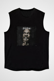 Busta Rhymes Baskılı Unisex Siyah Kolsuz Tişört