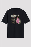 Butcher Babies Baskılı Unisex Siyah Oversize Tişört