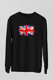 Büyük Britanya Siyah Unisex Sweatshirt