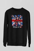 Büyük Britanya Siyah Unisex Sweatshirt