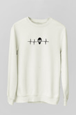 Buz Hokeyi Baskılı Unisex Ekru Sweatshirt