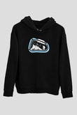 Buz Hokeyi - Ice Hockey Baskılı Unisex Siyah Hoodie