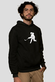 Buz Hokeyi - Ice Hockey Baskılı Unisex Siyah Hoodie