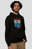 Buz Hokeyi - Ice Hockey Baskılı Unisex Siyah Hoodie