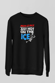 Buz Hokeyi - Ice Hockey Baskılı Unisex Siyah Sweatshirt