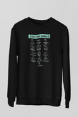 Buz Hokeyi - Ice Hockey Baskılı Unisex Siyah Sweatshirt