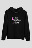Buz Pateni - Ice skating Baskılı Unisex Siyah Hoodie