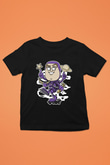 Buzz Skateboard Baskılı Unisex Siyah Çocuk Tişört