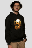 Cadılar Bayramı-Halloween Siyah Unisex Kapüşonlu Sweatshirt