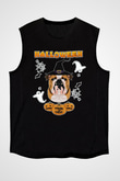 Cadılar Bayramı-Halloween Siyah Unisex Kolsuz Tişört