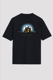 Cadılar Bayramı-Halloween Siyah Unisex Oversize Tişört T-Shirt