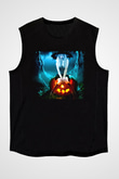 Cadılar Bayramı-Halloween Siyah Unisex Kolsuz Tişört