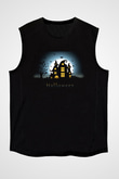 Cadılar Bayramı-Halloween Siyah Unisex Kolsuz Tişört
