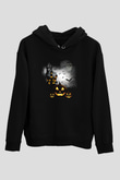 Cadılar Bayramı-Halloween Siyah Unisex Hoodie