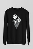Cadılar Bayramı Temalı Unisex Siyah  Sweatshirt