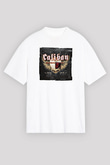 Caliban Baskılı Unisex Beyaz Oversize Tişört