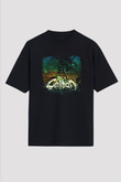 Caliban Baskılı Unisex Siyah Oversize Tişört