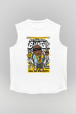 Call Me B.I.G Baskılı Unisex Beyaz Kolsuz Tişört
