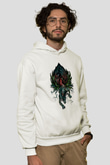 Call Of Ctulhu Baskılı Beyaz Unisex Kapüşonlu Sweatshirt
