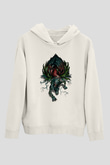Call Of Ctulhu Baskılı Beyaz Unisex Kapüşonlu Sweatshirt