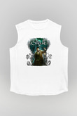 Call Of Ctulhu Baskılı Beyaz Unisex Kolsuz Tişört - Tshirt