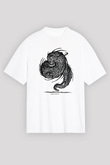 Call Of Ctulhu Baskılı Beyaz Unisex Oversize Tişört - Tshirt