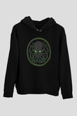 Call Of Ctulhu Baskılı Unisex Siyah Kapüşonlu Sweatshirt