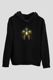 Call Of Ctulhu Baskılı Unisex Siyah Kapüşonlu Sweatshirt