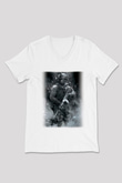 Call of Duty Beyaz Unisex V Yaka Tişört T-Shirt